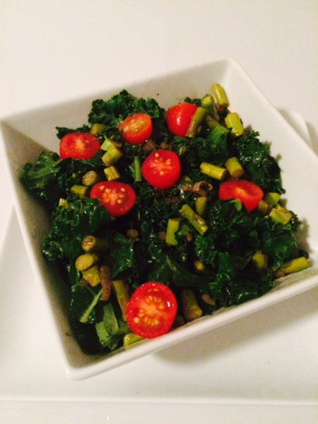 Warm Kale & Asparagus Salad- the recipe you asked for