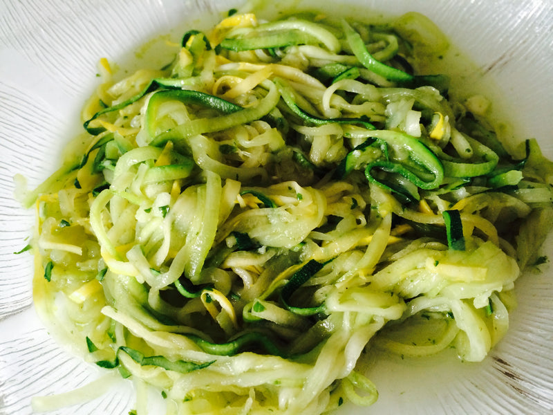 Sautéed Basil Pesto Zucchini & Yellow Squash Veggetti®